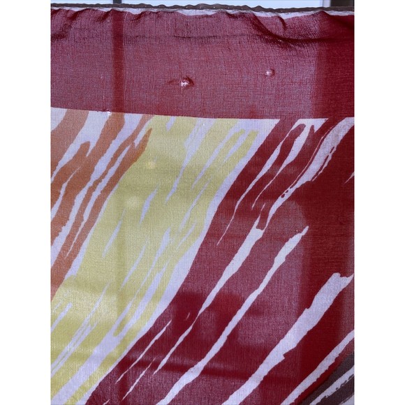 Vtg Robinson Golluber Scarf Twill Silk  Abstract Tiger Print Hankie 21" Square - Picture 6 of 9